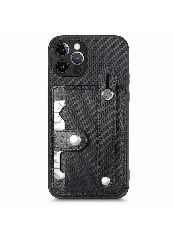 جرين تايجر حافظة هاتف لهاتف iPhone 12 Pro Max مع مسند للبطاقات وغطاء خلفي مع سكين أداة (أسود) - Image 1