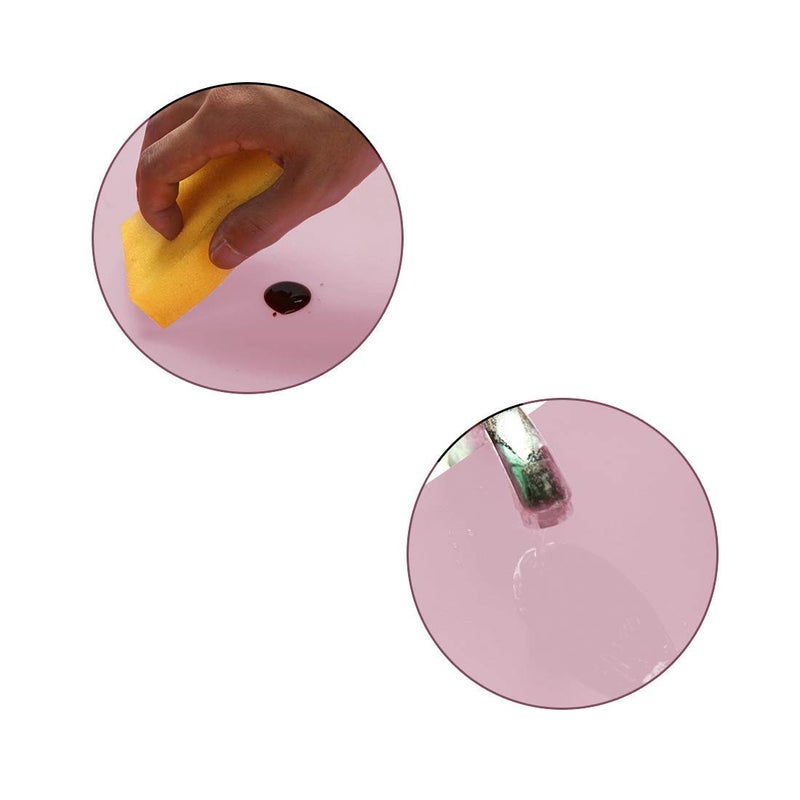 Max2co 23.6'' by 15.7''Flexible Silicone Placemat Non Slip Waterproof Heat Resistant Dinner Table Mat (Light Pink-1 Pcs) - Image 4