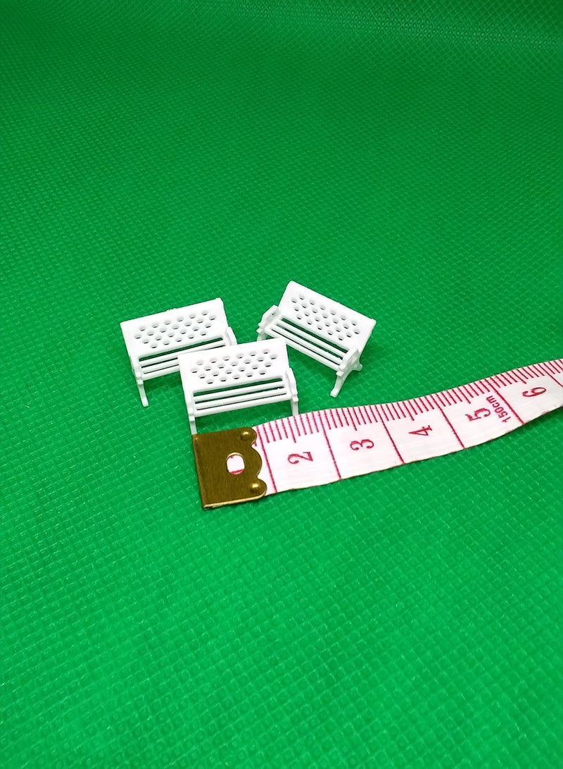 3 Pieces Miniature Garden Chair White 1.7cm Size for Water Garden Decoration or Dollhouse or for Making Models for Amateurs or Professional Photographers and Advertising You can also change the color of the chair to any color you want - Image 3