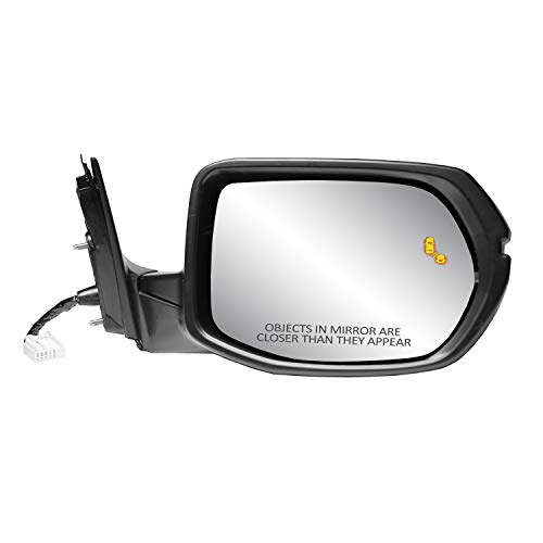 Fit System Passenger Side Mirror for HONDA CR-V EX, EX-L, testured black w/PTM cover, w/turn signal, w/BSDS, foldaway, w/o camera, HP, 63071H - Image 1