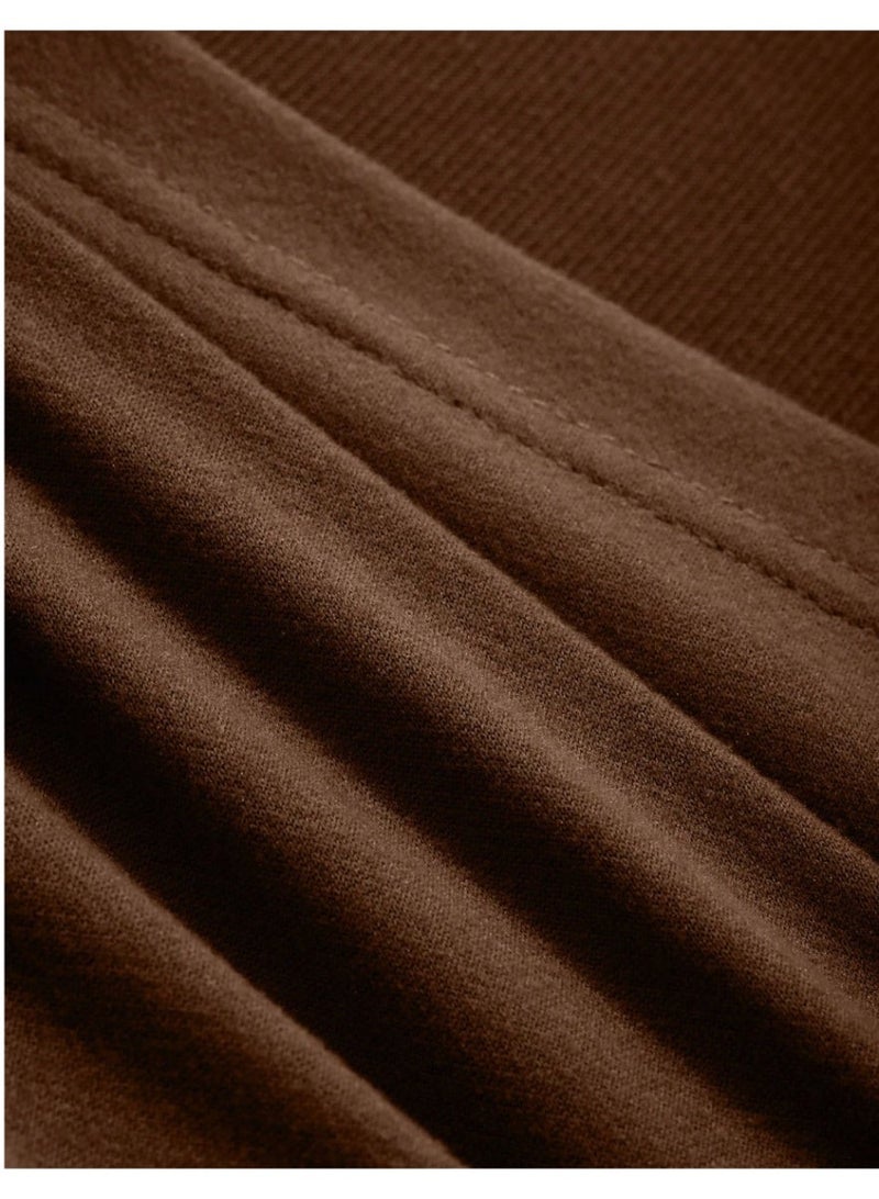 DAZY Women's Elegant Solid Color V-Neck Wrap T-Shirt, Suitable For Valentine's Day Fall Tops Long Sleeve Top - Image 3