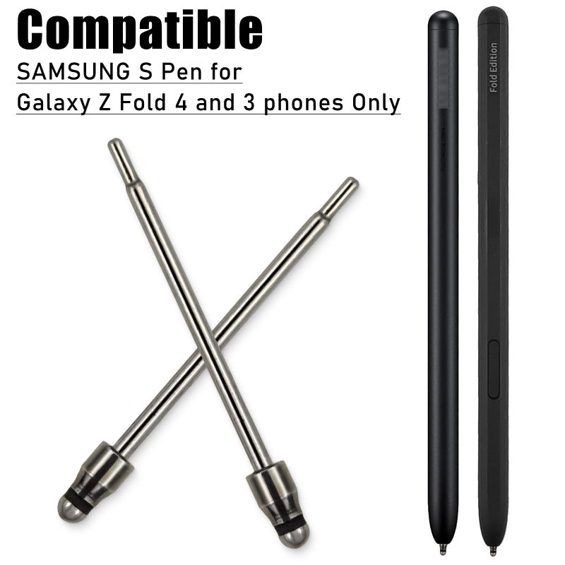 REEYEAR Stainless Ball Pen Tips Replacement Compatible with Samsung Galaxy S Pen Fold Edition Stylus Pen, No Wear Out Z Fold 4/3 Backup Pencil Nibs,2 Pcs - Image 2