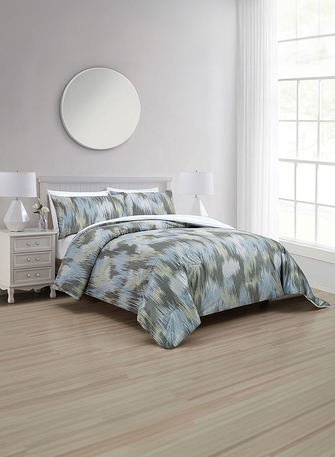 In-House Russell | Winter Comforter Set 3 Pieces - 260x240 cm - Grey Blue  - Image 1