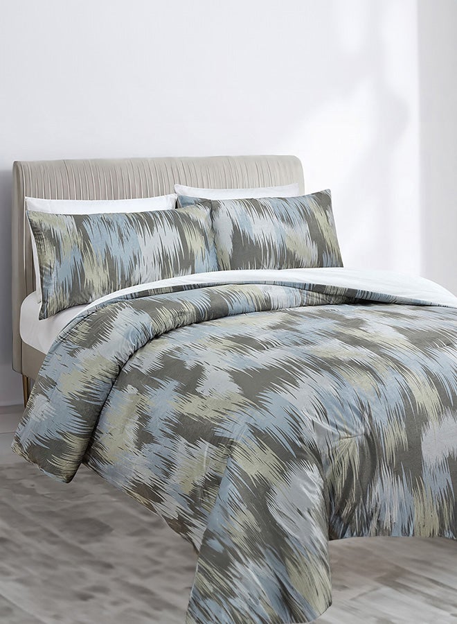 In-House Russell | Winter Comforter Set 3 Pieces - 260x240 cm - Grey Blue  - Image 4