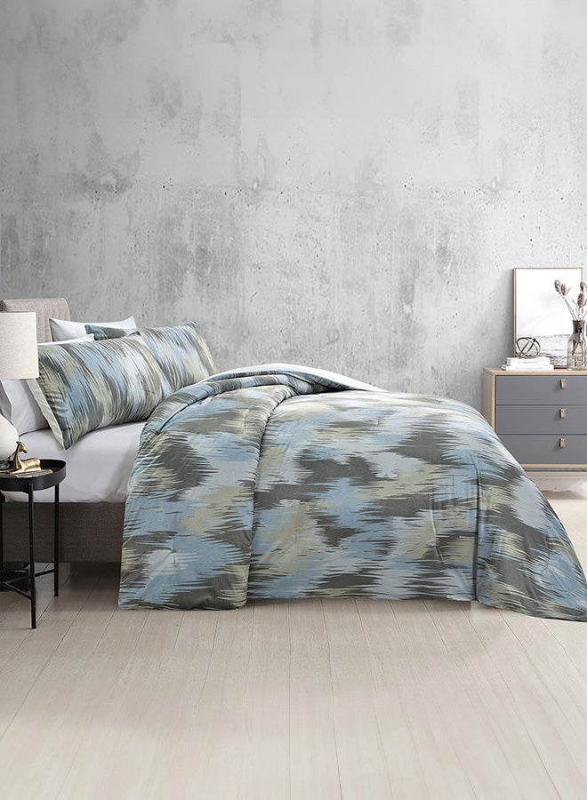 In-House Russell | Winter Comforter Set 3 Pieces - 260x240 cm - Grey Blue  - Image 3