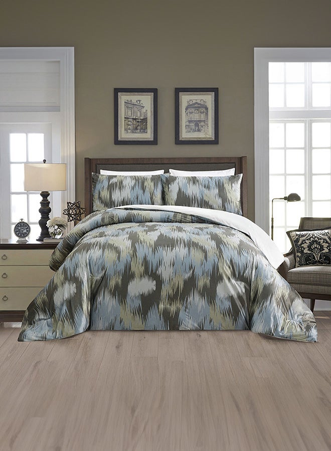 In-House Russell | Winter Comforter Set 3 Pieces - 260x240 cm - Grey Blue  - Image 2