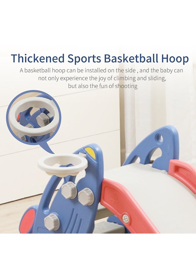 Kidle 2 In 1 Multi-Function Children's Slide With Basketball Hoop 122x52x53cm - Image 3