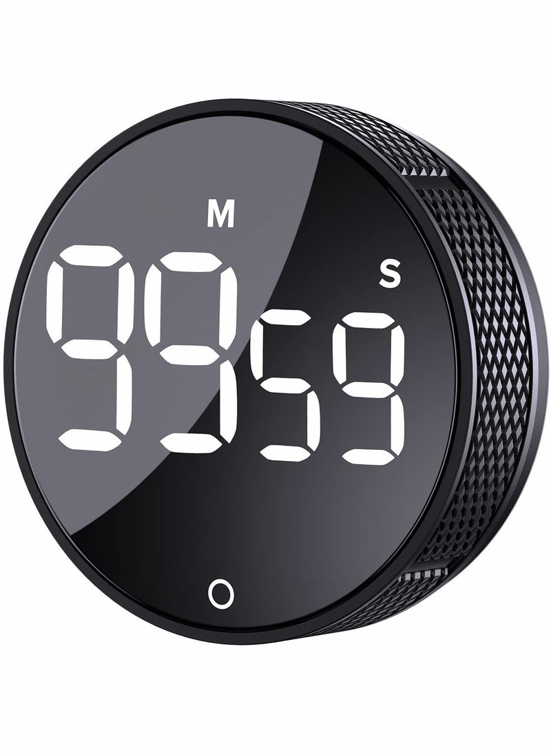 SYOSI - Digital Kitchen Timers, Visual timers Large LED Display Magnetic Countdown Countup Timer for Classroom Cooking Fitness Baking Studying Teaching, Easy Kids and Seniors （Black） - Image 1