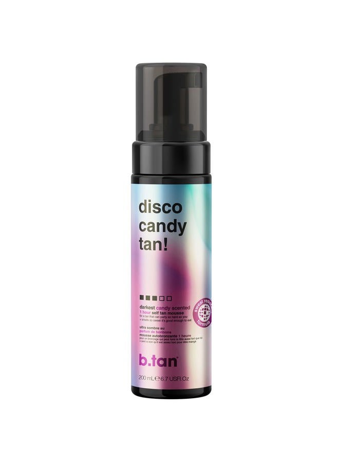 b tan b.tan Self Tan Mousse - Disco Candy Tan - Candy Scented Party Proof Self Tanner for Fast, Dark Tan, 6.7 fl oz - Image 1
