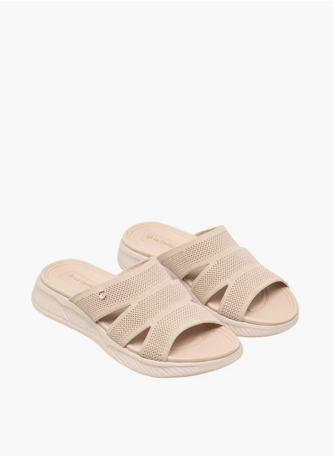 Le Confort Women's Textured Slip-On Flyknit Comfort Sandals