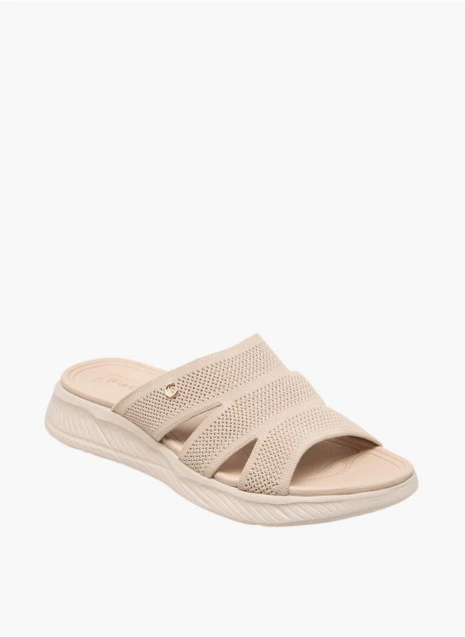 Le Confort Women's Textured Slip-On Flyknit Comfort Sandals