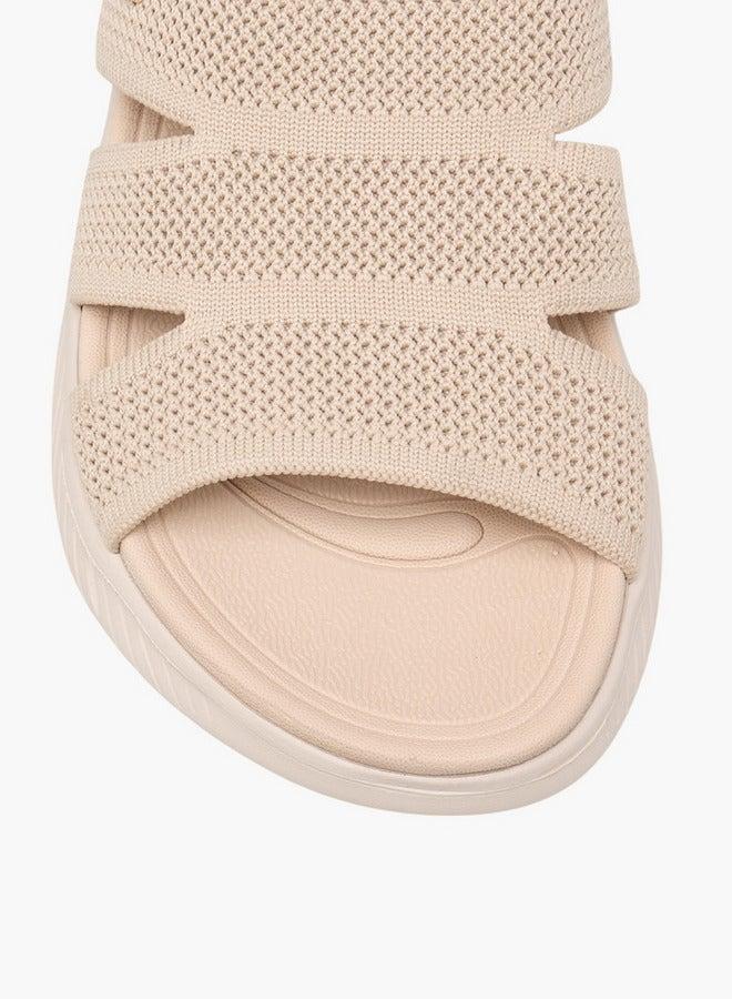 Le Confort Women's Textured Slip-On Flyknit Comfort Sandals - Image 4