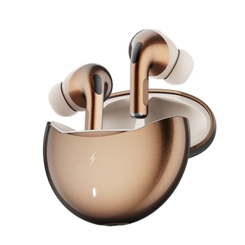 Fire-Boltt Aero TWS Earbuds Custom EQ, Wireless Bluetooth 5.4, Music & App Support, 50H Playtime, Fast Charging Case, 50ms Low Latency for Gaming, Touch Controls, IPX4 Waterproof, Clear Calls - Gold - Image 1