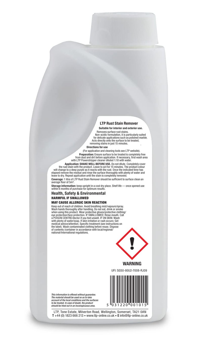 LTP Rust Stain Remover - Non-caustic formula (1L) - Image 2