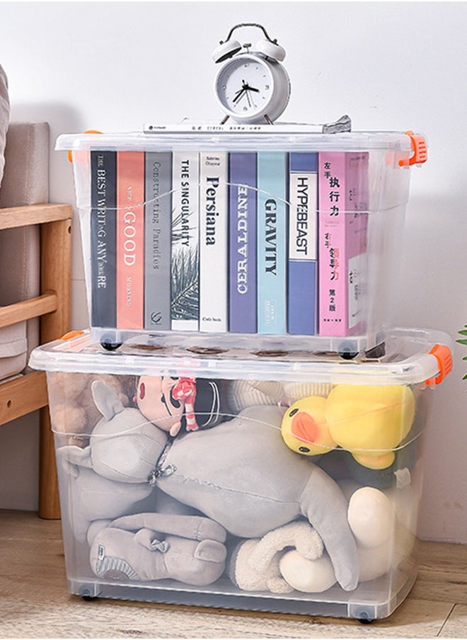 Generic Plastic Storage Boxes, Clear Stackable Containers With Lockable Lids, Clear Plastic Organizer Transparent Box Storing  - Image 4