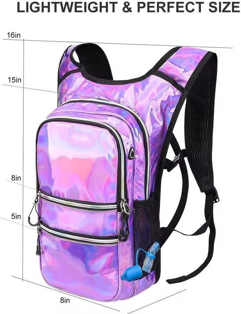 Mothybot Hydration Backpack Pack, Water Backpack 20L Capacities Included 2L Hydration Bladder, Festival Essential - Rave Hydration Pack Hydropack Hydro for Hiking, Running, Biking, Festival Gear - Image 4