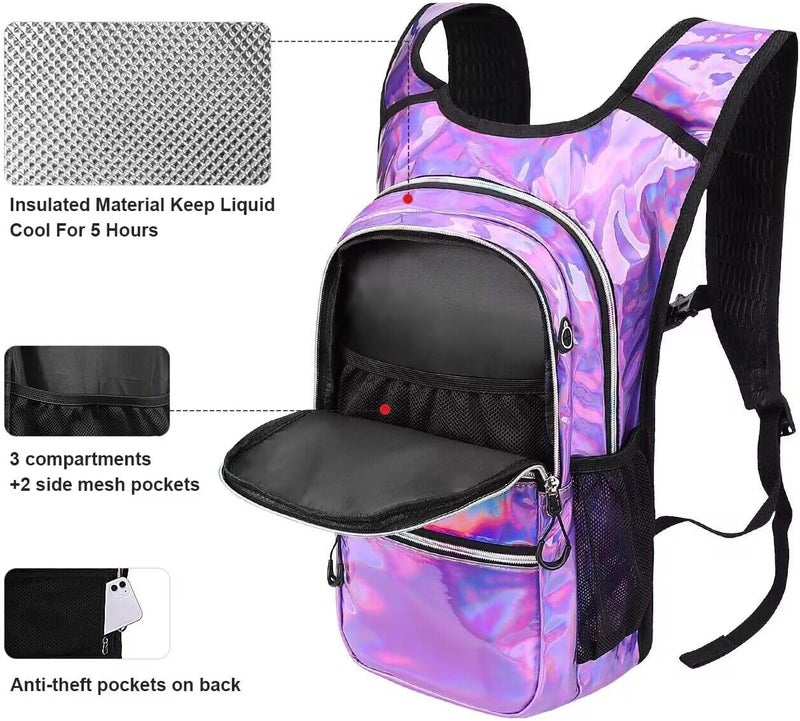 Mothybot Hydration Backpack Pack, Water Backpack 20L Capacities Included 2L Hydration Bladder, Festival Essential - Rave Hydration Pack Hydropack Hydro for Hiking, Running, Biking, Festival Gear - Image 5