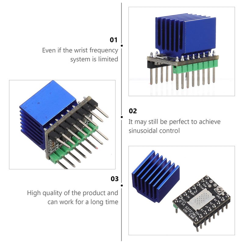 Tmc2225 Stepper Motor Driver Module 5pcs Silent 256 Microstep Controller Board - Image 4