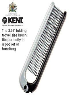 KENT Kfm4 Anti Static Hair Brush Styling Brush Folding Brush Small Hair Brush For Men Daily Grooming Using Mens Styling Products. Mini Hairbrush Anti Static For Hair Frizz Free Brush Made In England  - Image 3