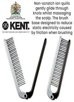 KENT Kfm4 Anti Static Hair Brush Styling Brush Folding Brush Small Hair Brush For Men Daily Grooming Using Mens Styling Products. Mini Hairbrush Anti Static For Hair Frizz Free Brush Made In England  - Image 4