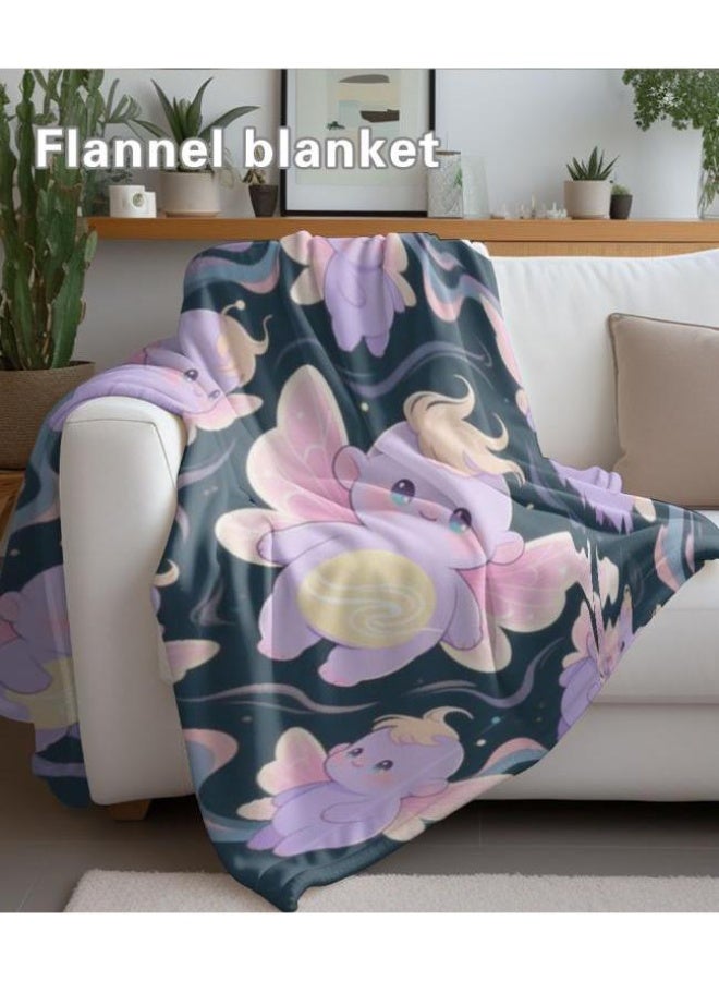 Wisdom Fairy Baby Children's Cartoon Flannel Thin Blanket (warm and comfortable, suitable for sleep, gaming) 70cm*100cm - 60 - Image 4