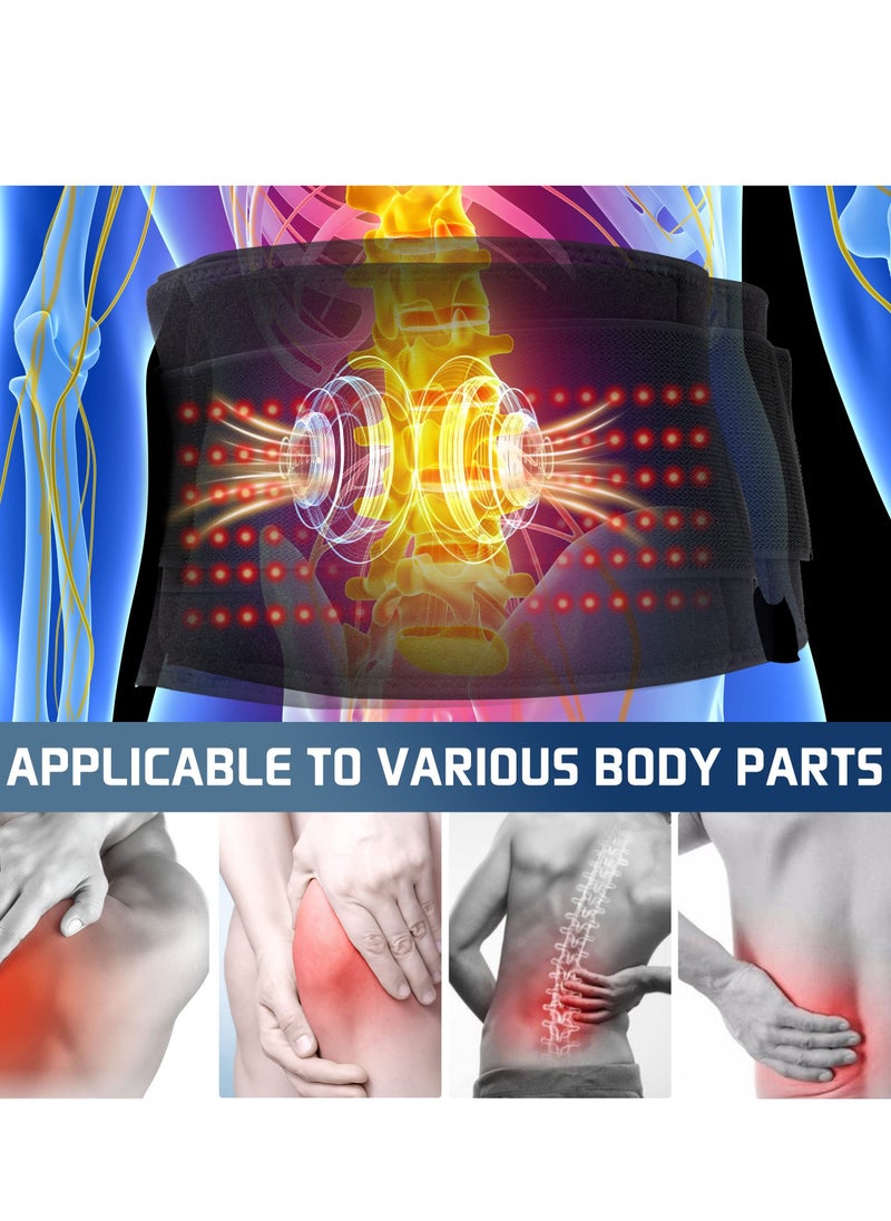 Loquat Infrared Red Light Therapy Belt for Body LED Lamp Vibration Wrap for Pain Relief with Timer Remote Control Wearable Back Pain Therapy Belt Infrared Light Therapy for Improvement Metabolism - Image 5