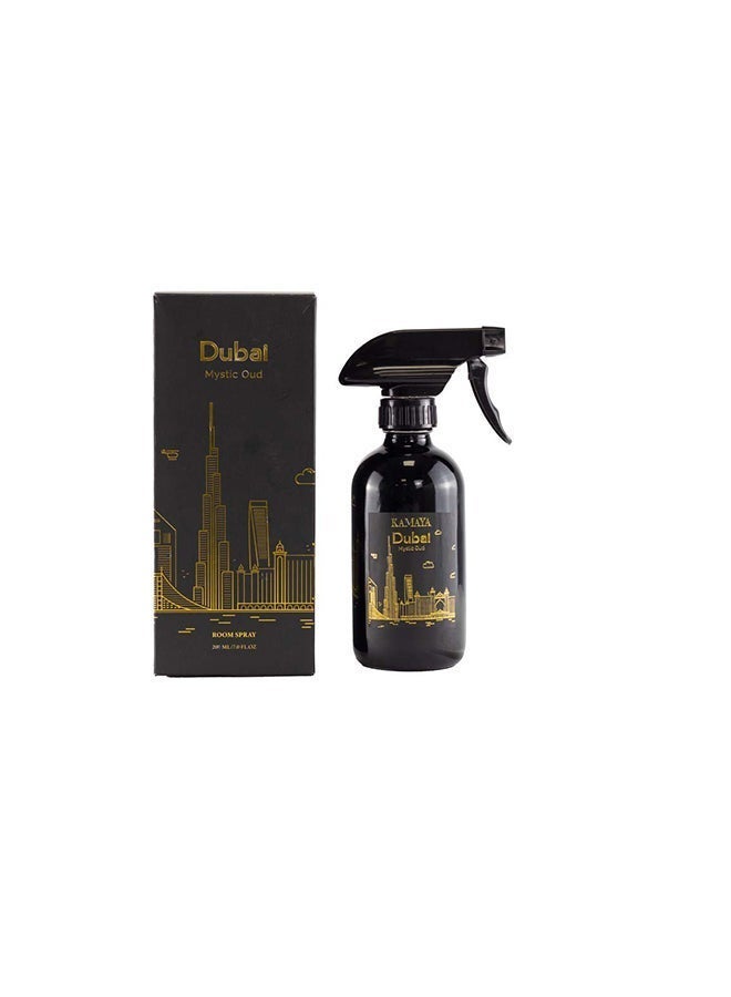 KAMAYA Skyline Collection Dubai Mystic Oud 200ml Room Spray | Dubai Skyline Spray Bottle | Fragrance Notes Saffron, Jasmine, Amber, Wood, Tonka bean - Image 2
