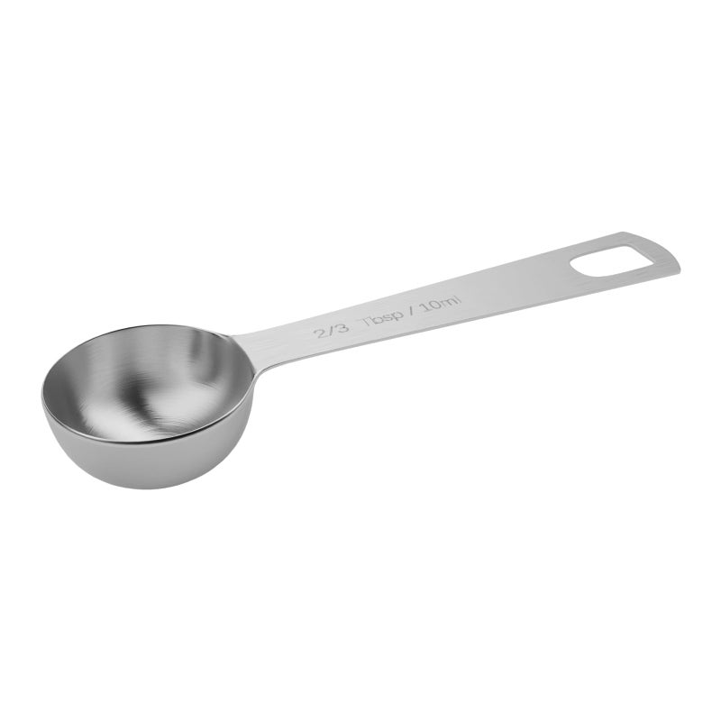 BERYLER 1PCS 2/3tbsp (2tsp, 10ml, 1/3oz) Single Measuring Spoon, Stainless Steel Individual Teaspoons Only - Image 1