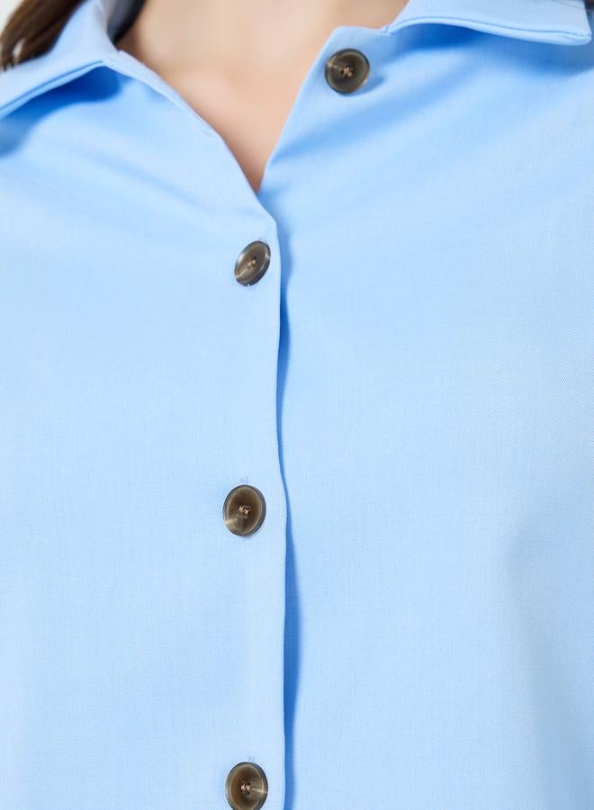 Styli Solid Casual Top and A-Line Maxi Skirt Set - Image 4