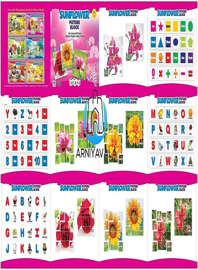 ARNIYAVALA Sunflower Blocks for Kids. Let Your Child Learn About Different Colourful Flowers. - Image 3