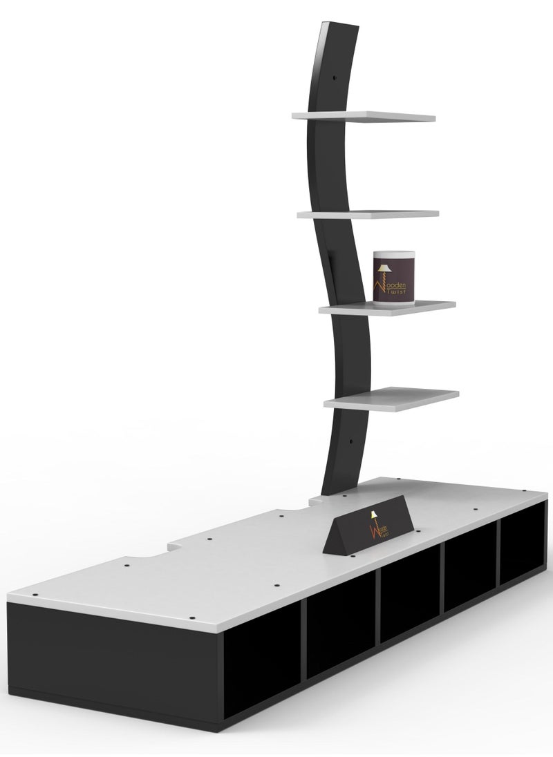 Big Tilfizyun TV Entertainment Unit Table with Set Top Box Stand for TV Up To 42 Inch