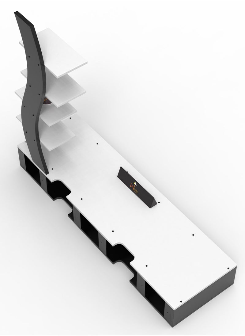 Big Tilfizyun TV Entertainment Unit Table with Set Top Box Stand for TV Up To 42 Inch