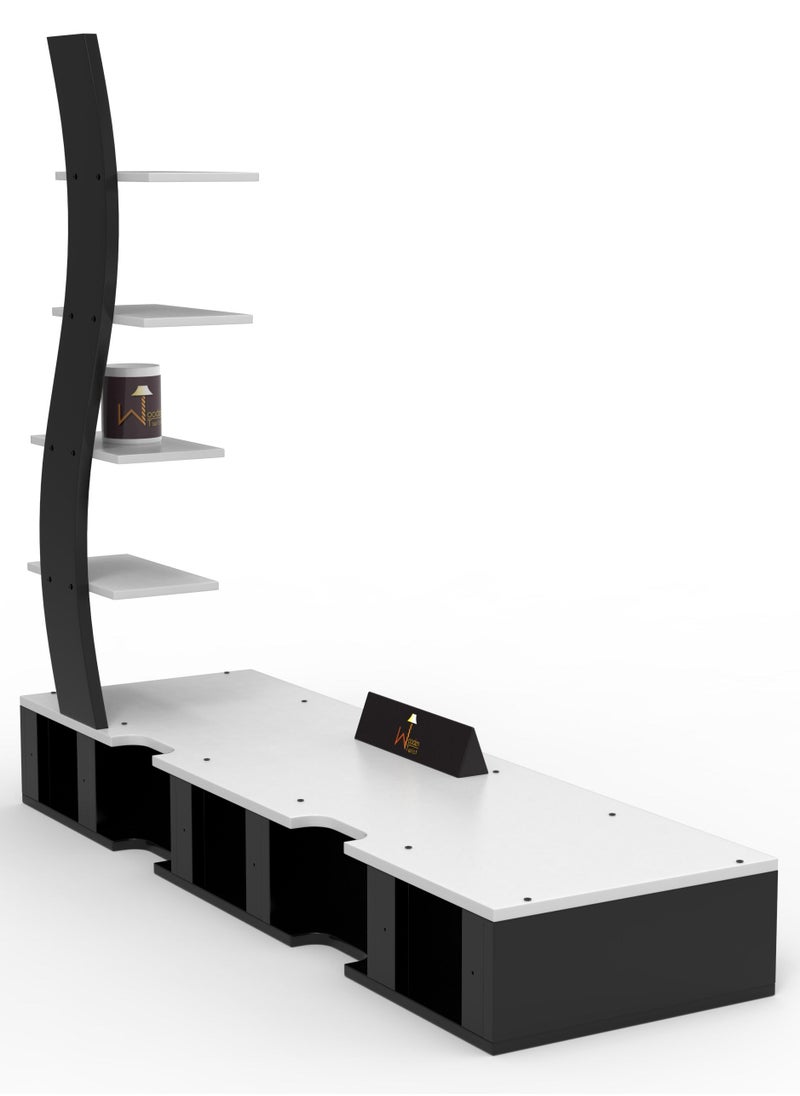 Big Tilfizyun TV Entertainment Unit Table with Set Top Box Stand for TV Up To 42 Inch