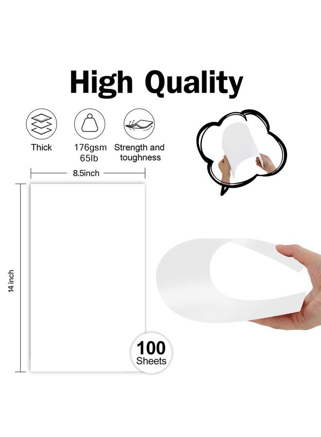 Goefun White Cardstock 8.5x14 Thick Paper 100 Sheets, 65lb Heavyweight Legal Cardstock Printer Paper For Arts and Crafts, Brochures, Menus, Posters - Image 2