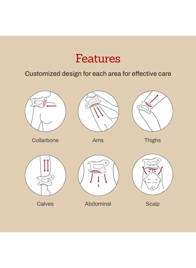 MEDITHERAPY SOKSAL GUASHA,Ceramic Gua Sha,Body Massage Tool, Korean Body Guasha, Guasha Board, Face Lift, Muscle Relief Massage Board (Body Massager) - Image 4