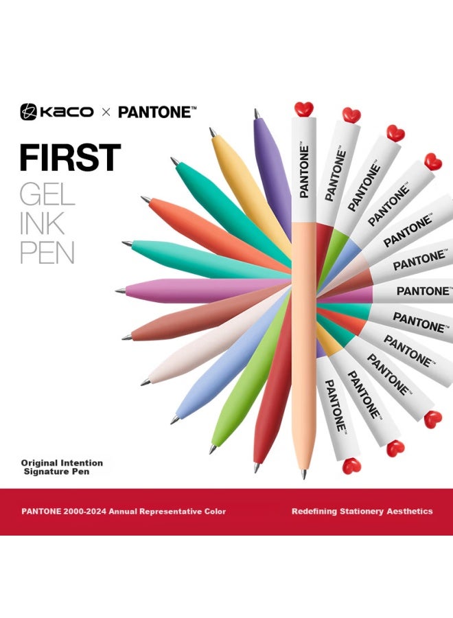 Kacoxpantone Collaboration Pantone 0.5Mm Gel Pen, Stylish Signature Pen, Quick-Drying Ballpoint Pen, Black Ink Pen, Carbon Pen, Student Exam Pen 2-Pack - Image 2