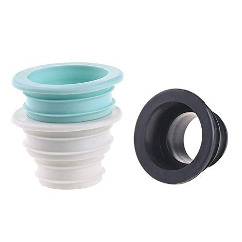 KPNG Drain Pipe Seal Hose Silicone Plug, Silicone Sealing Plug Kitchen Pipe Deodorant Sewer Seal Ring Washing Machine Drain Multipurpose Pipe Connector For Floor Drain Basin Bathroom Kitchen Sink Laundry Room (2,White) - Image 1