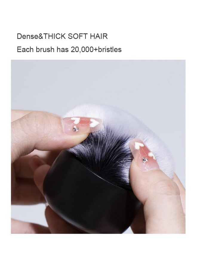Coshine Oval Foundation Makeup Blender Kabuki Brush For Face Or Body Makeup Perfect For Liquid Or Cream Foundation Blend & Buff Makeup Dense Synthetic Bristles No Handle - Image 4