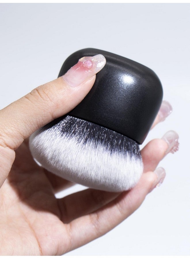 Coshine Oval Foundation Makeup Blender Kabuki Brush For Face Or Body Makeup Perfect For Liquid Or Cream Foundation Blend & Buff Makeup Dense Synthetic Bristles No Handle - Image 3