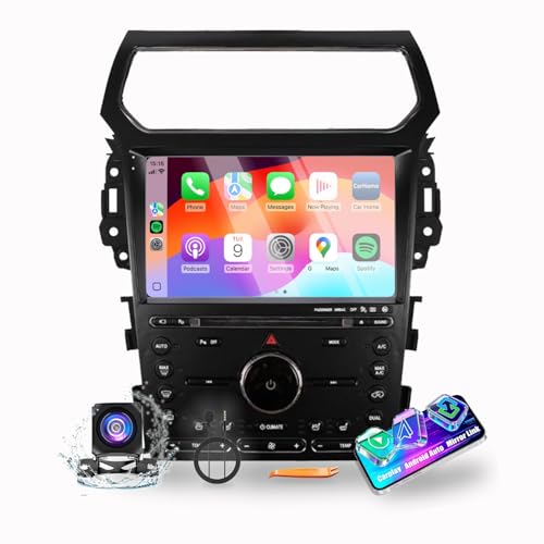 KUNFINE for Ford Explorer 2011-2019 Car CarPlay Android Auto Navigation Stereo GPS Radio Reverse Camera Display 10" IPS Touchscreen Headunit Tablet Pad Media Player, if Applicable Quad Core 2G+32G - Image 1