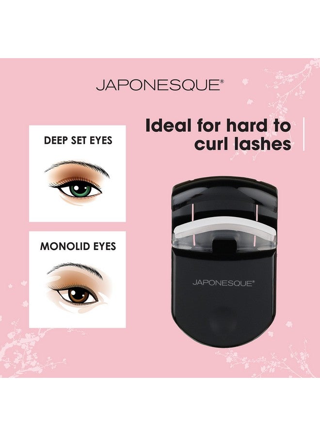 Japonesque Travel Eyelash Curler Pink Pack Of 2 Plastic Eyelash Curlers For Travel Makeup Comes With Bonus Replacement Lash Pad 2 Pack - Image 5