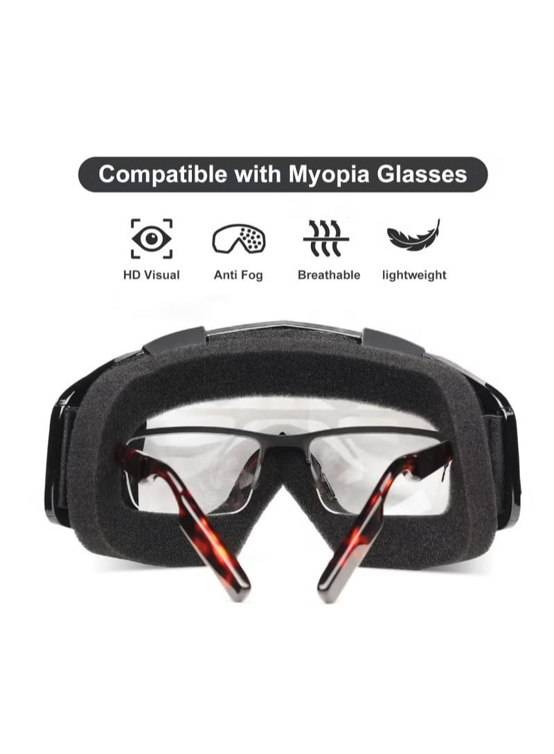 Generic Motorcycle Goggles Detachable Face Mask Airsoft Mask Full Face Protective Gear Compatible with Helmet for Men Women Kids Youth Detachable Clear Goggles for Motorcycle ATV Dirt Bike  - Image 4