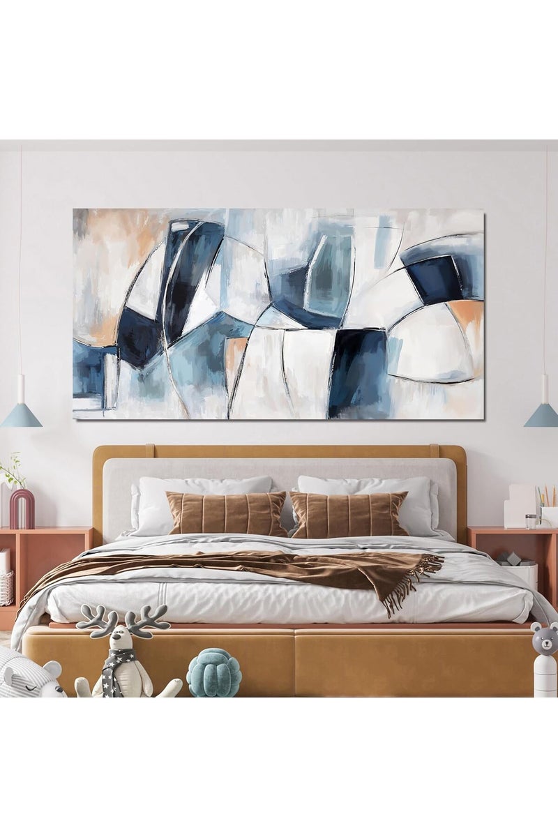 EMODA Colorful Abstract Wall Art (60x120 cm) – Modern Wrap Framed Canvas Print - Image 2