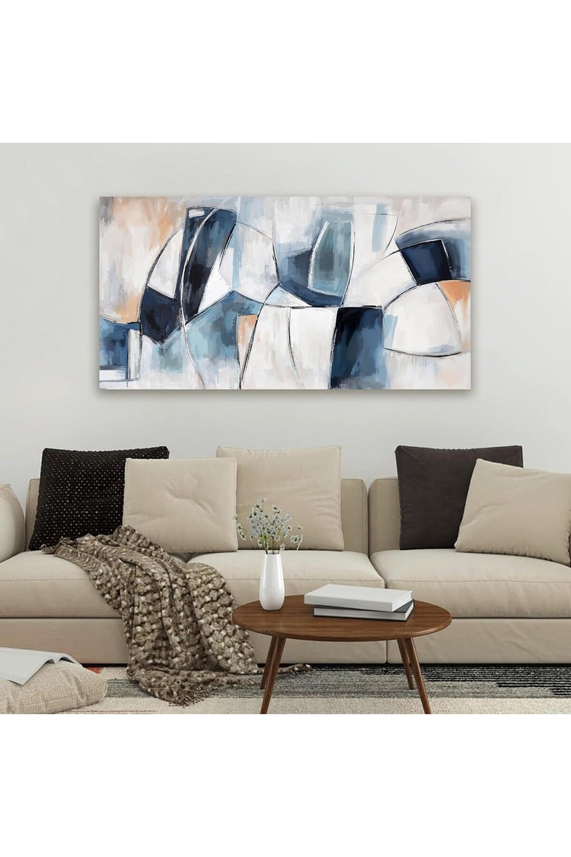 EMODA Colorful Abstract Wall Art (60x120 cm) – Modern Wrap Framed Canvas Print - Image 3
