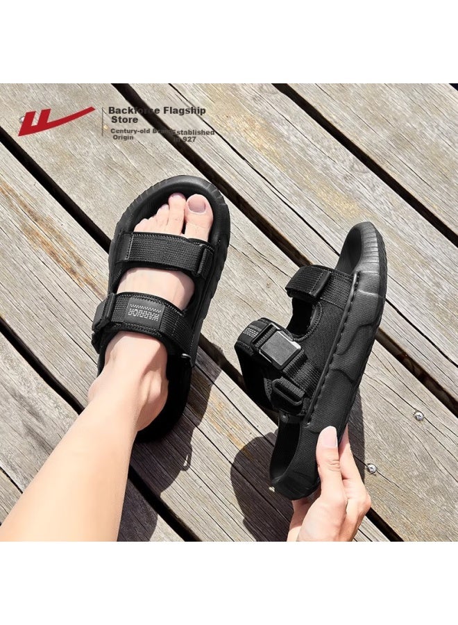 Warrior Men'S Summer New Thick-Soled Outdoor Dual-Use Beach Sandals Men'S Slippers 1580 Black 40 - Image 2