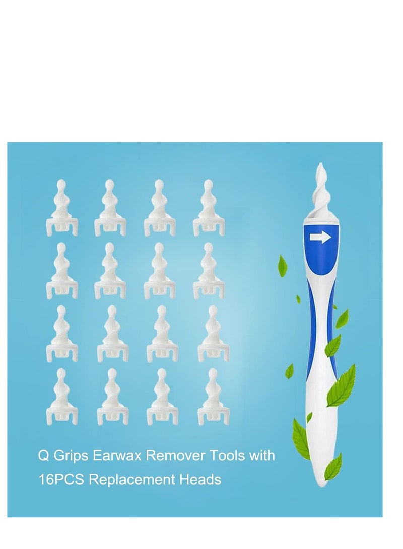 سمارت سواب اداة تنظيف الاذن مزيل شمع الحلزوني 16 طرف ناعم قابل للاستبدال امنة للاستخدام مجموعة ازالة قابلة لاعادة الاستخدام بدون الم لطيف للاذن - Image 4