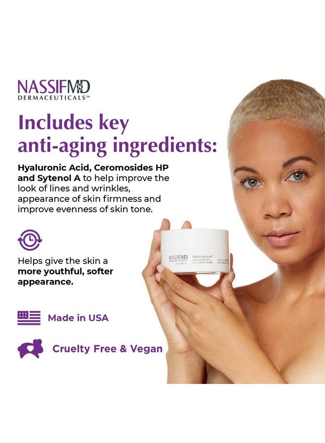 nassif md Hydroscreen Face And Body Souffle Hydrating Skin Moisturizer Hyaluronic Acid Omega 3 Anti Aging Even Skin Tone 4 Fl Oz - Image 3