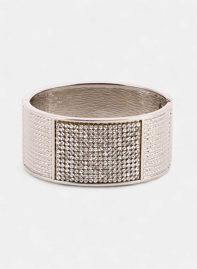 SOHI  Women The Cristal-Bijou Cuff Bracelet | Crystal  Colour | One-Size | Artificial Stone Alloy Material | Adjustable Closure | Bracelet For Casual & Evening Wear for Women | Best Price UAE