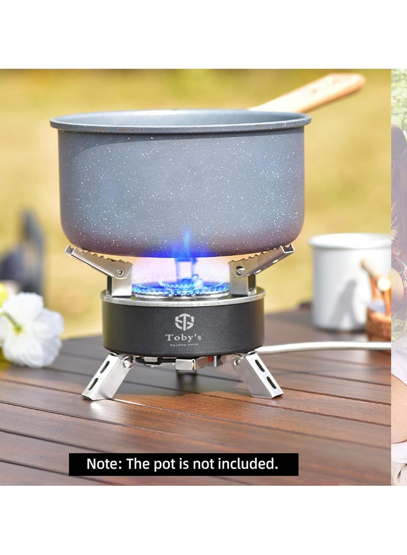 توبيز موقد توبي للتخييم بقوة 6800 واط، 3 شعلات قابلة للطي، موقد بيزو للطهي في الهواء الطلق، فرن للتخييم والتنزه والطوارئ - Image 5
