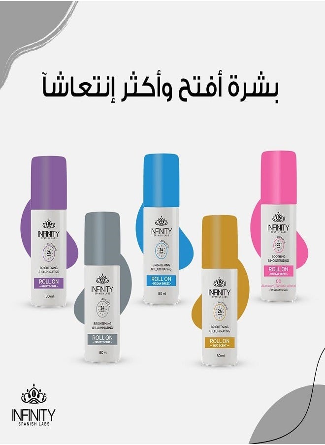 Infinity - Brightening and Illuminating Roll-On Deodorant Fruity Scent  80ml - Image 1